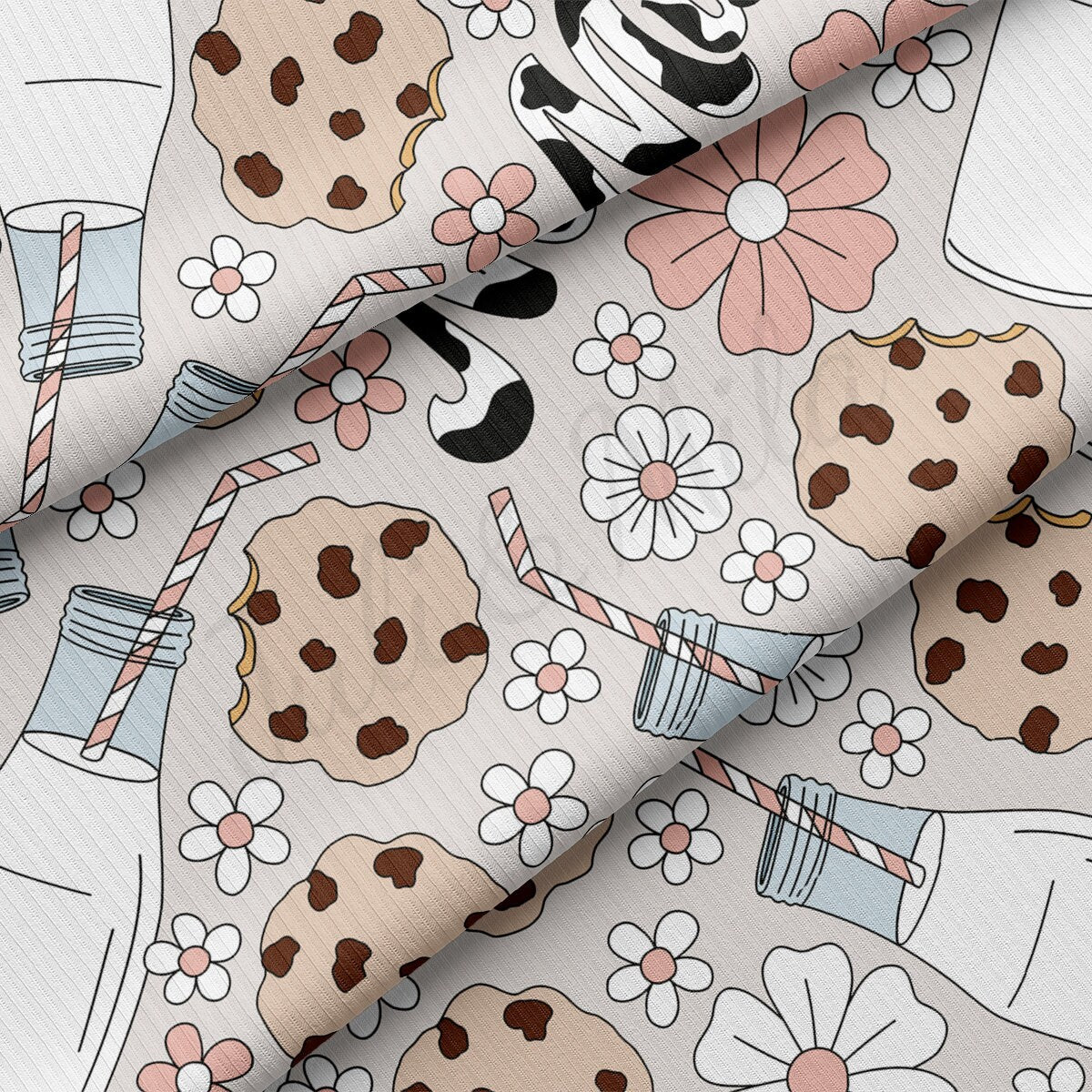 Rib Knit Fabric RBK2604 Cow