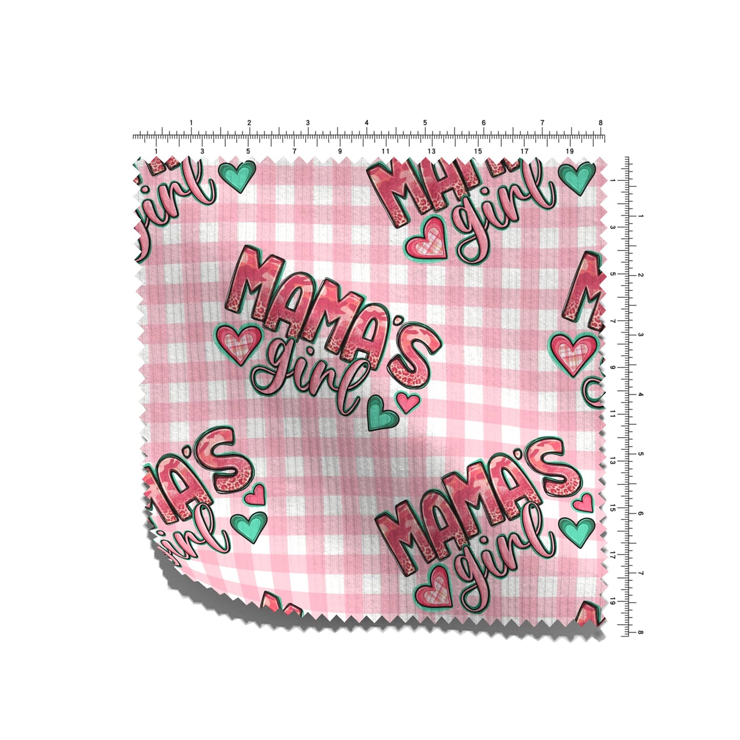 Rib Knit Fabric RBK2643 Mama's Girl