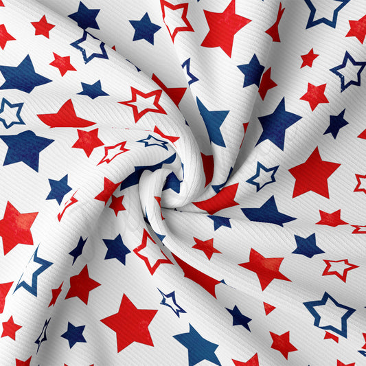 Rib Knit Fabric RBK2630 4th of July Patriotic