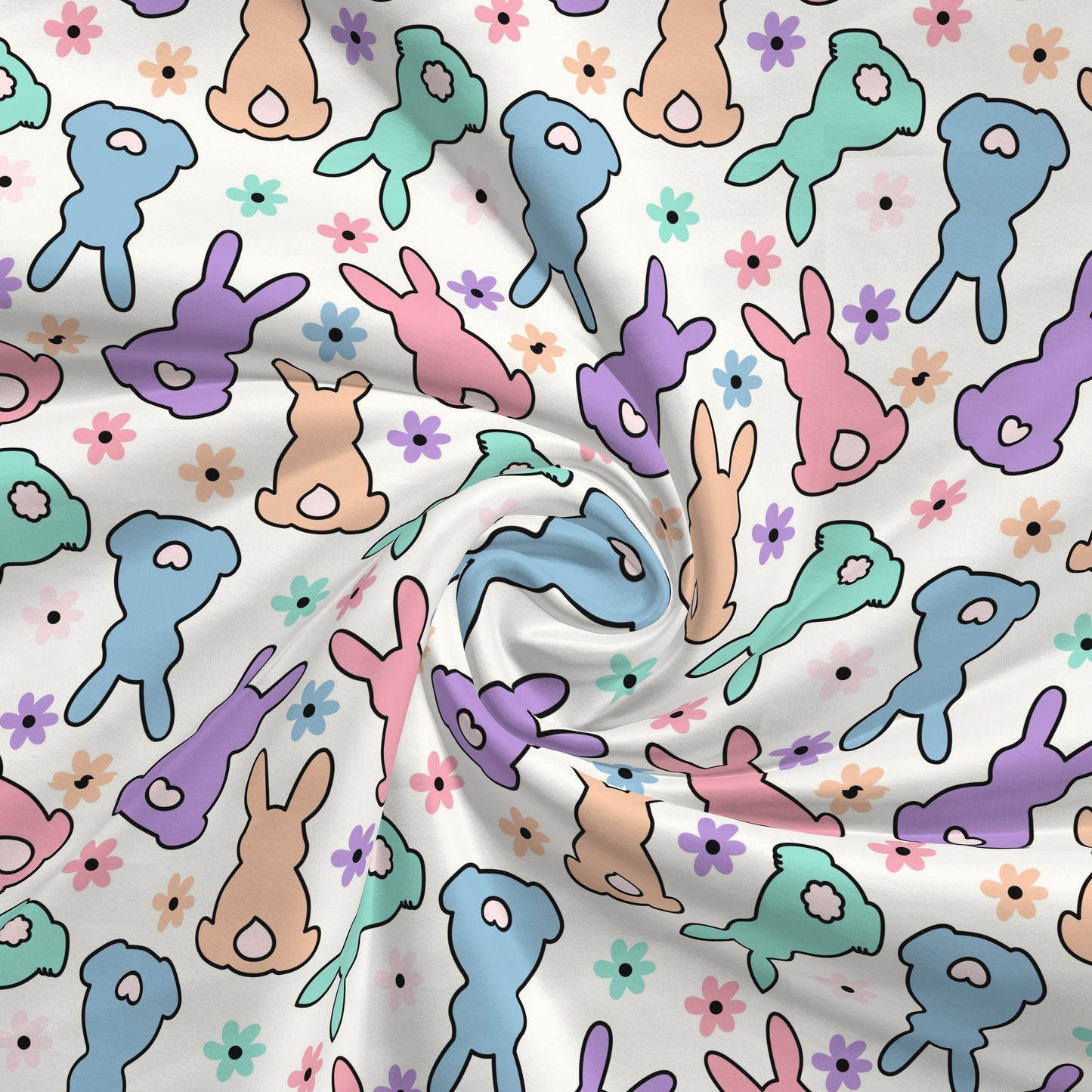 100% Cotton Fabric By the Yard Printed in USA Cotton Sateen -  Cotton CTN2633 Easter