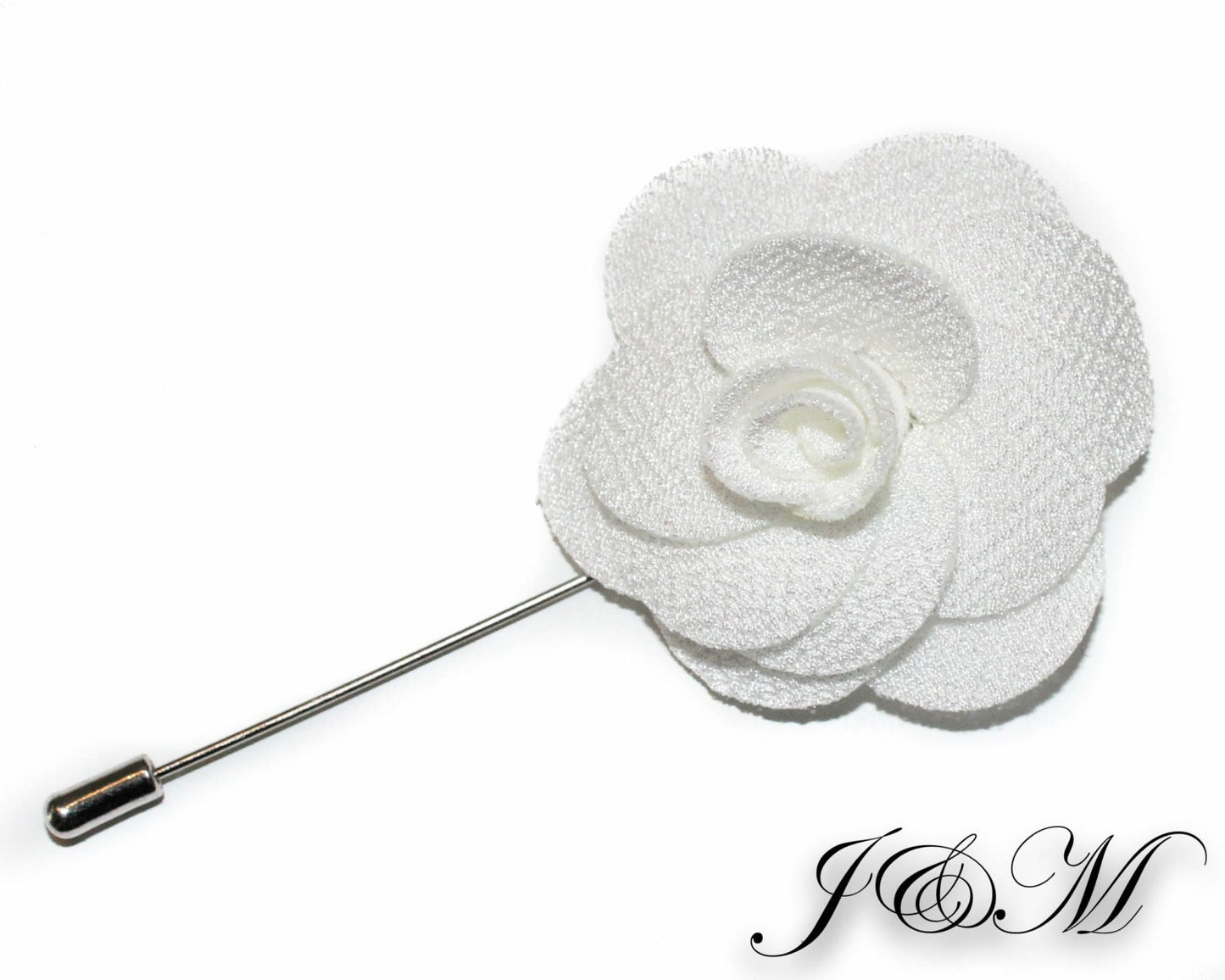 White Flower Lapel Pin, White Lapel Pin, Lapel Pin, Wedding Lapel Pin, Men Lapel Pin, Lapel Flower, Wedding Boutonniere, Gift, Men&#39;s Lapel